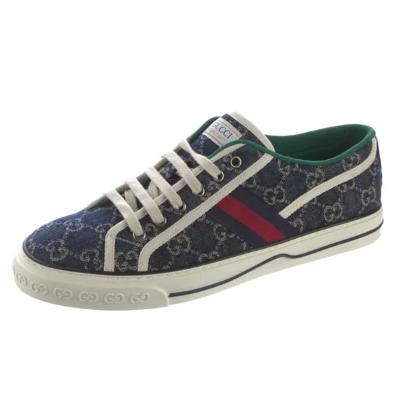 Gucci Tennis 1977 Denim Sneakers Size 15.5